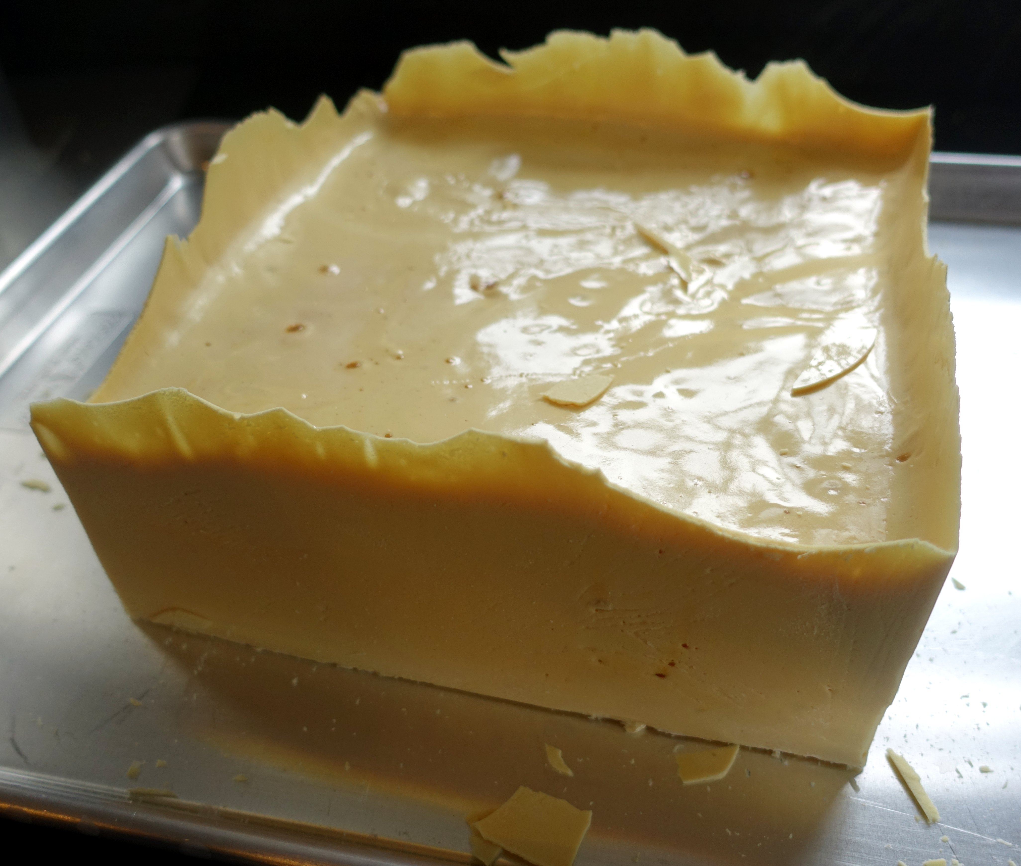 This looks better - ready to be cut into bite size blocks