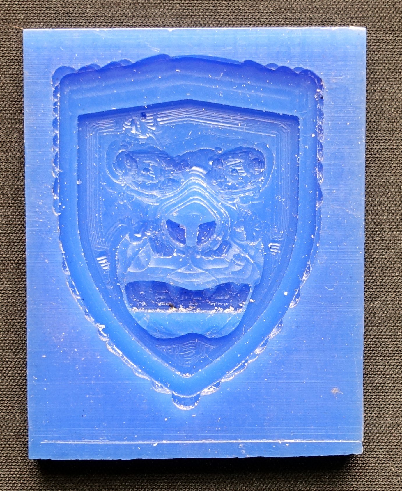 The first few were machined from wax since it takes less time than metal to find areas which need work