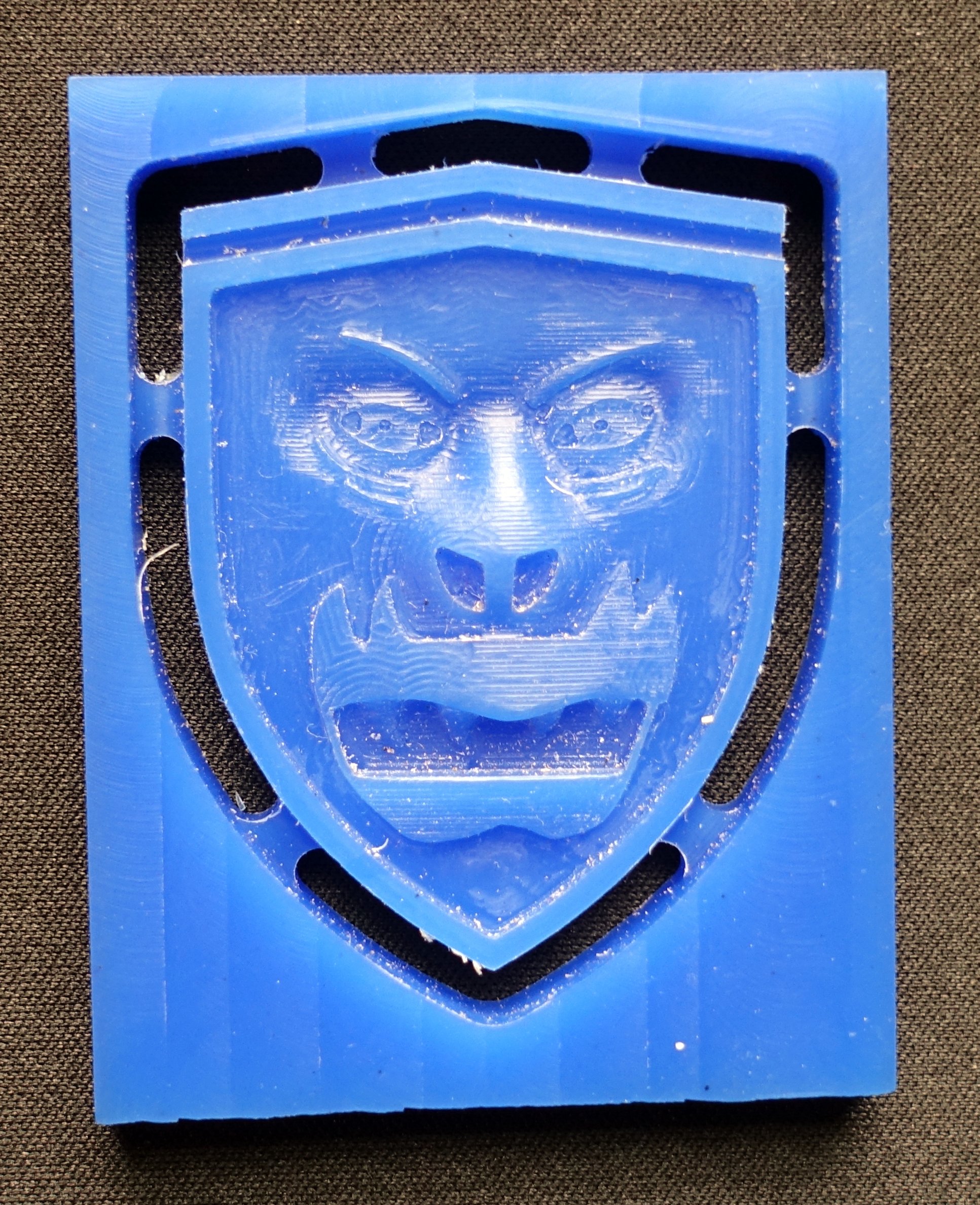 The machining ridges seen here are much less apparent in real life. But they still need to be smoothed.